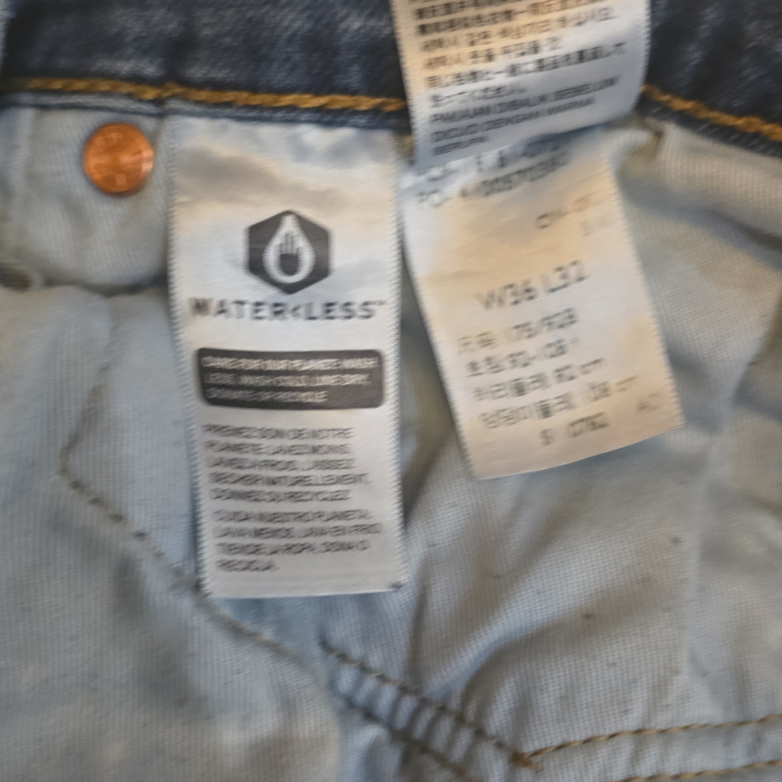 Levi’s Premium Men’s Athletic Taper Waterless Medium Wash Blue Denim Jeans