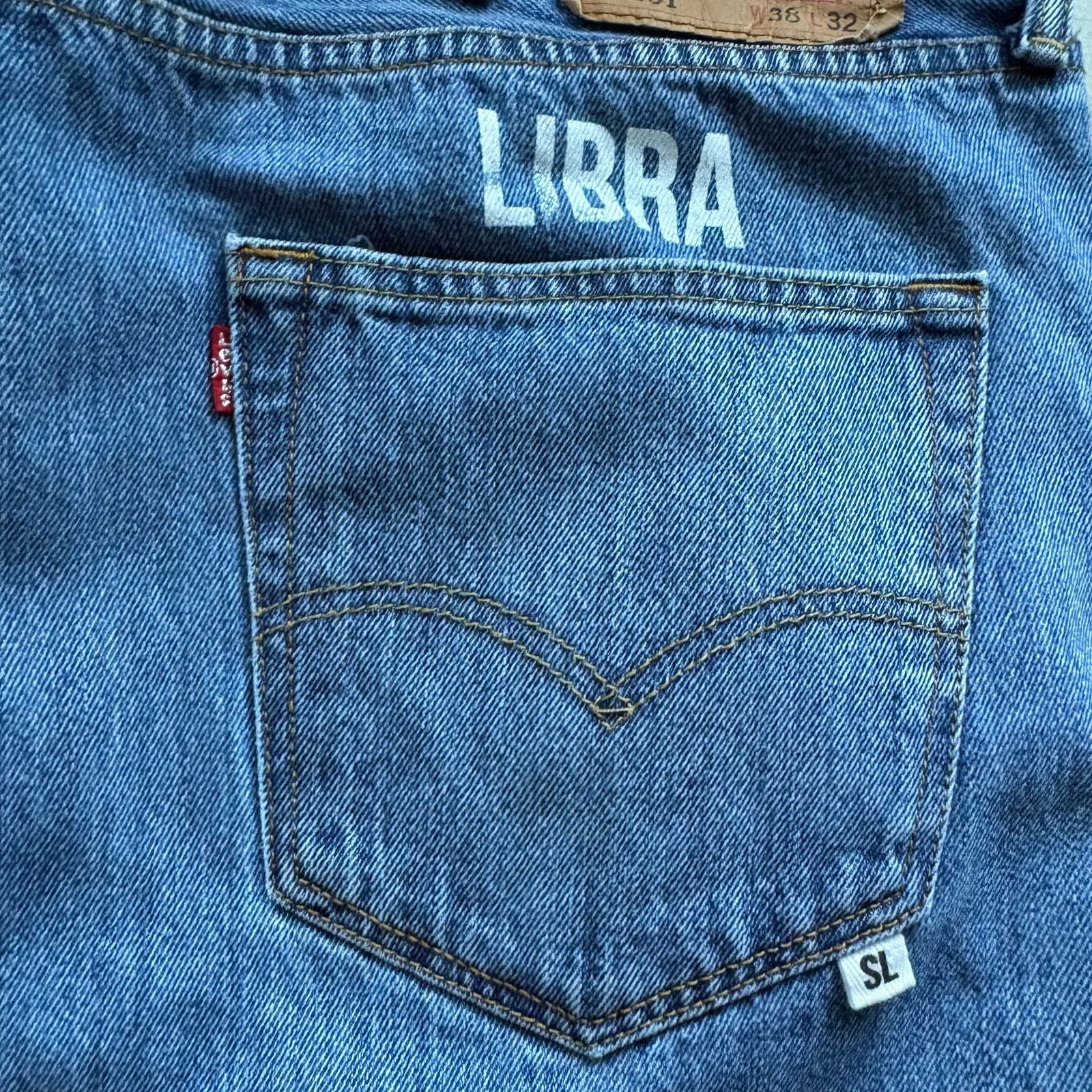 Samaria Leah Upcycled Levi’s 501 Button-Fly Straight Leg Jeans