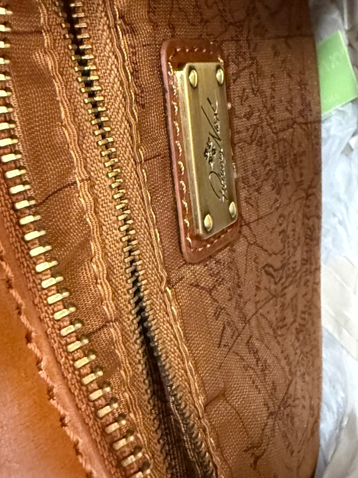 Patricia Nash LESINA Discovery Tapestry & Leather Tan Tote NEW $399 309 OF 400