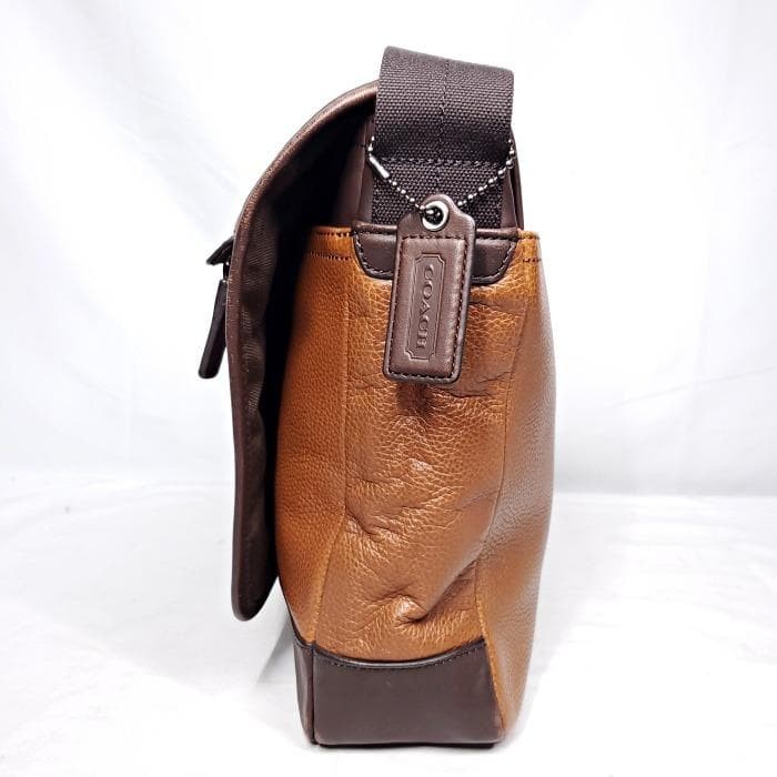 COACH CAMDEN Pebbled Smooth Leather Messenger Bag 3a