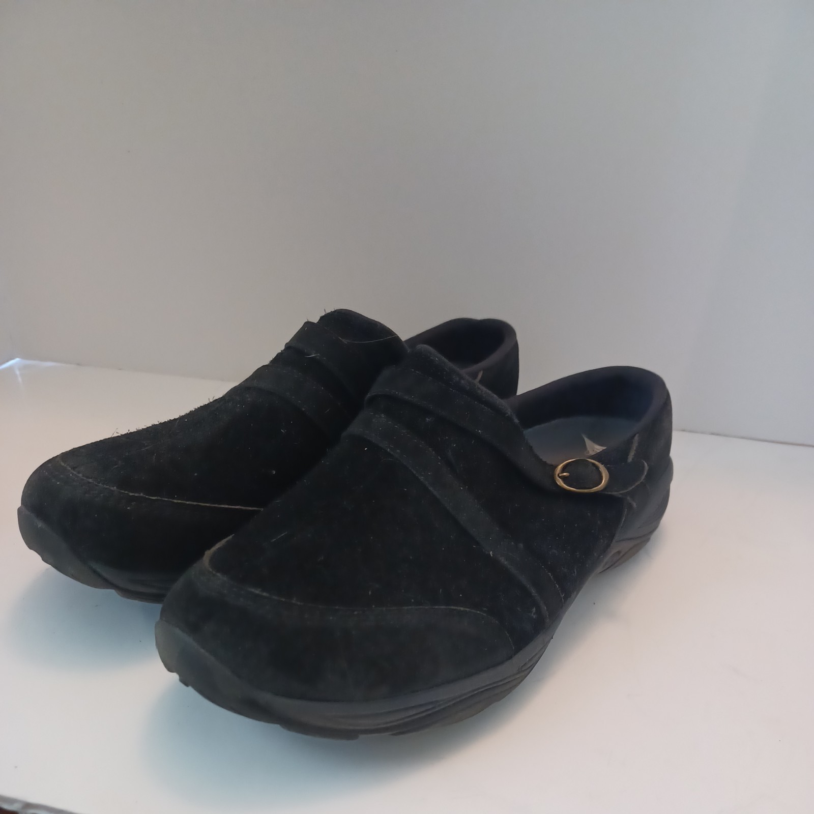 Easy Spirit Black 11 M Seequinox Leather And Man Made Slip On Clog