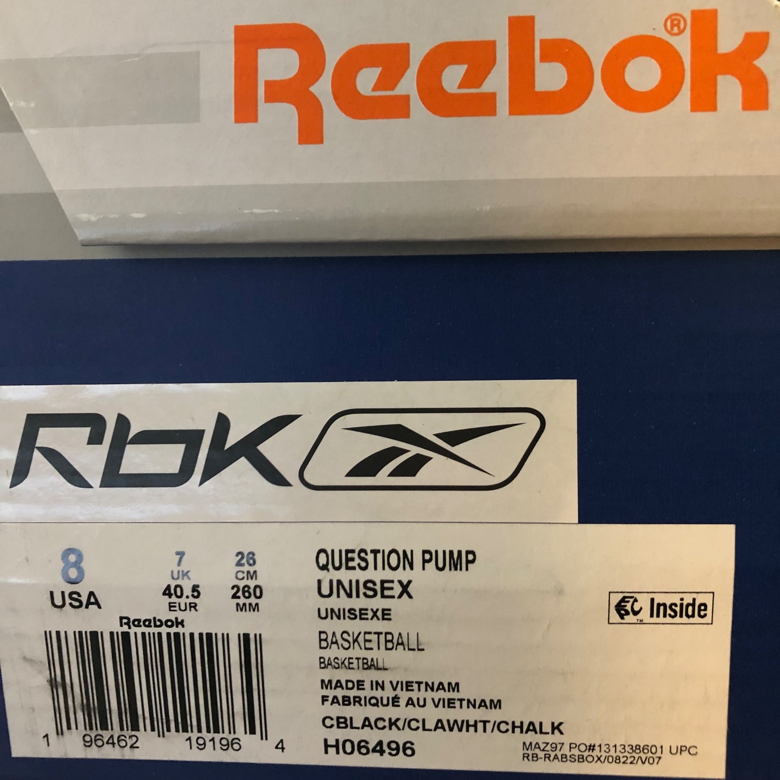 Reebok Question ‘Pump Omni Lite’ Basketball Sneakers H06496 Mens 8 ‘The Pump’