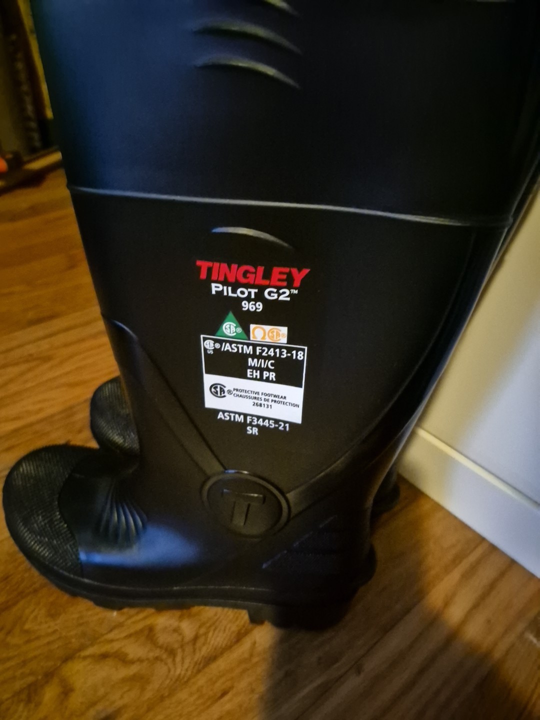Tingley Pilot G2 Black Rubber Boots ASTM F3445-21, Men’s Size 5, Women’s 7