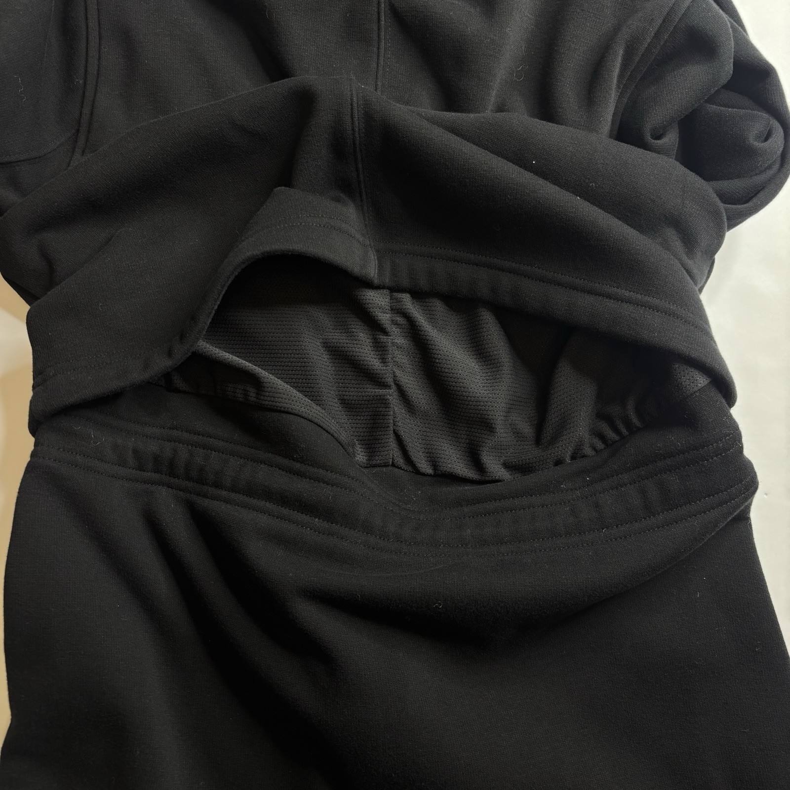 Athleta Longline Black Full Zip Hoodie Women’s Size XXS Mid Thigh Length