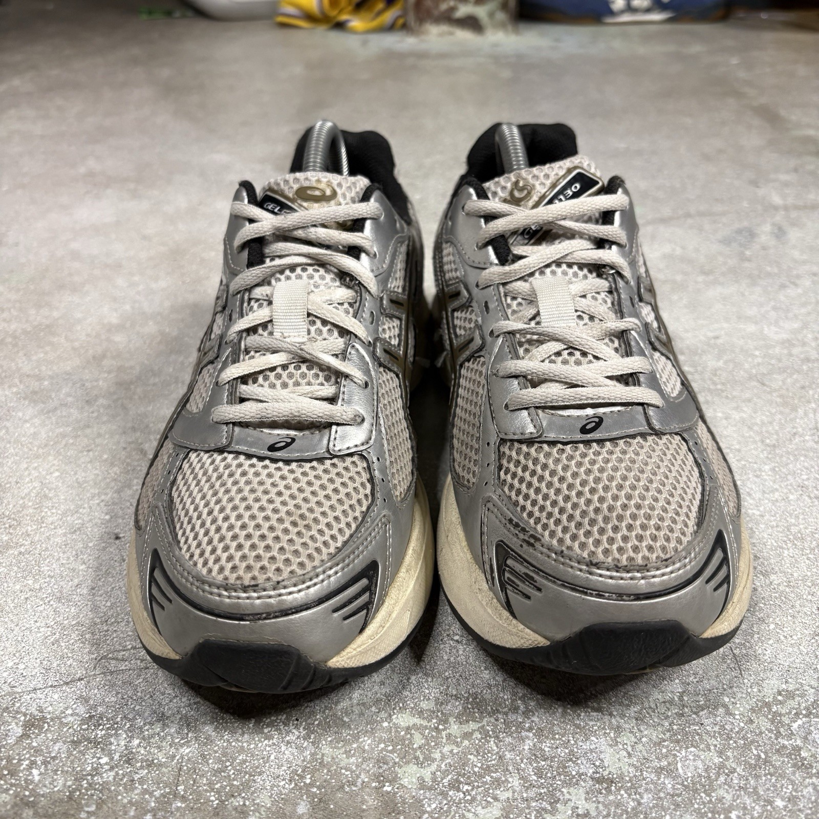 ASICS Gel 1130 Men’s Size 8.5 White Clay Canyon Retro Running Sneakers Mesh