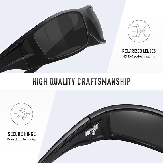 Polarized Sports Sunglasses – Unbreakable Wrap Around UV400 Cycling Men/Women