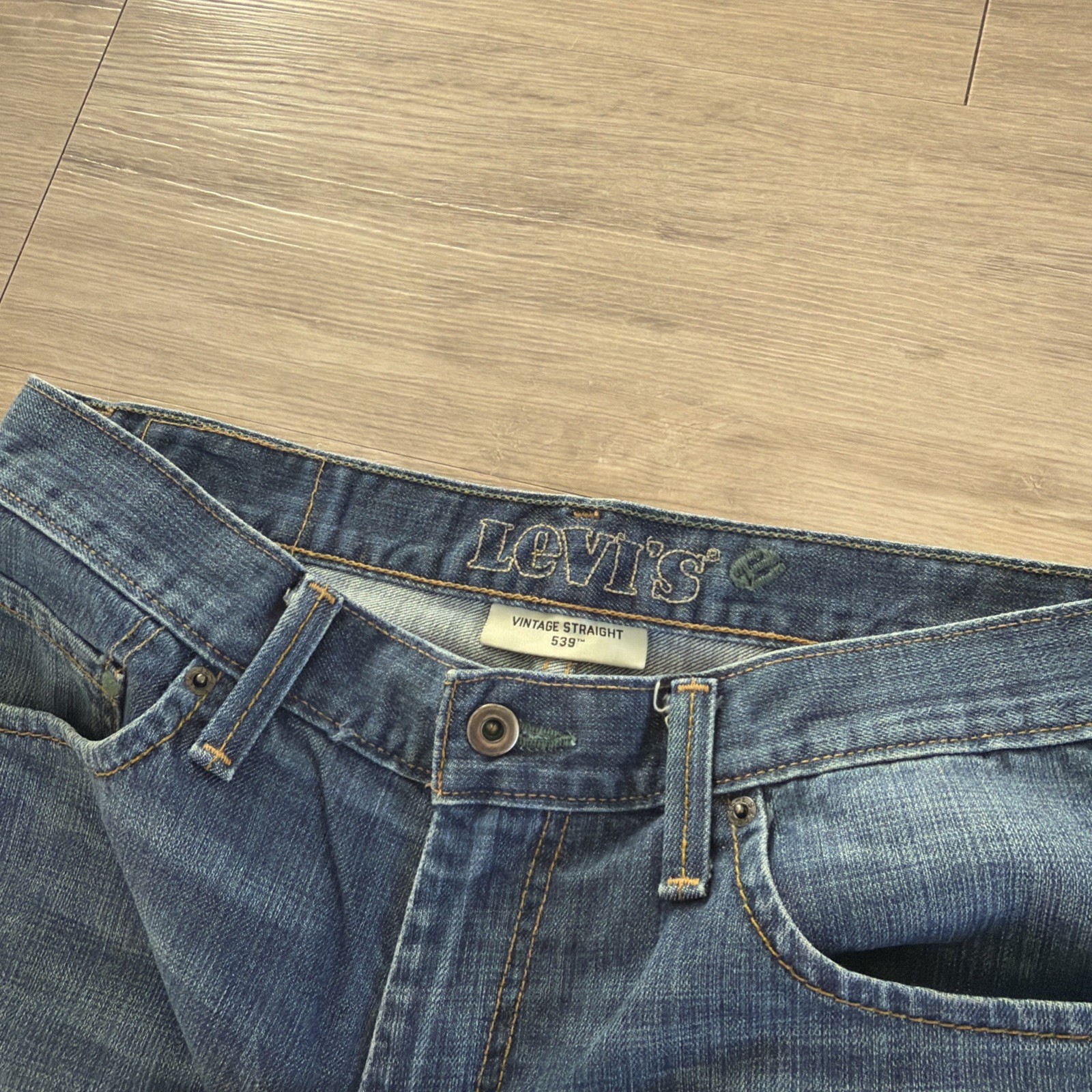 Levi 539 Vintage Straight Jeans Mens 32×32 Blue Medium Wash Denim