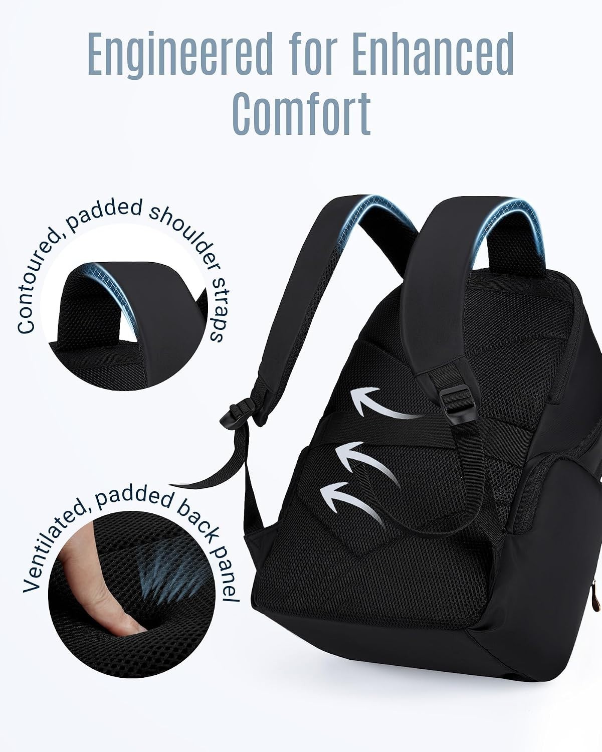 Water-Resistant 15.6 Inch Laptop Backpack for Women – Stylish Travel Companion