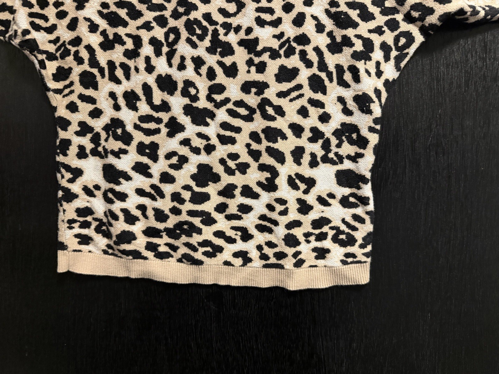 Vintage Womens Leopard Print “ Soho Jeans “ Half Sleeve Top Size M Y2K Classic