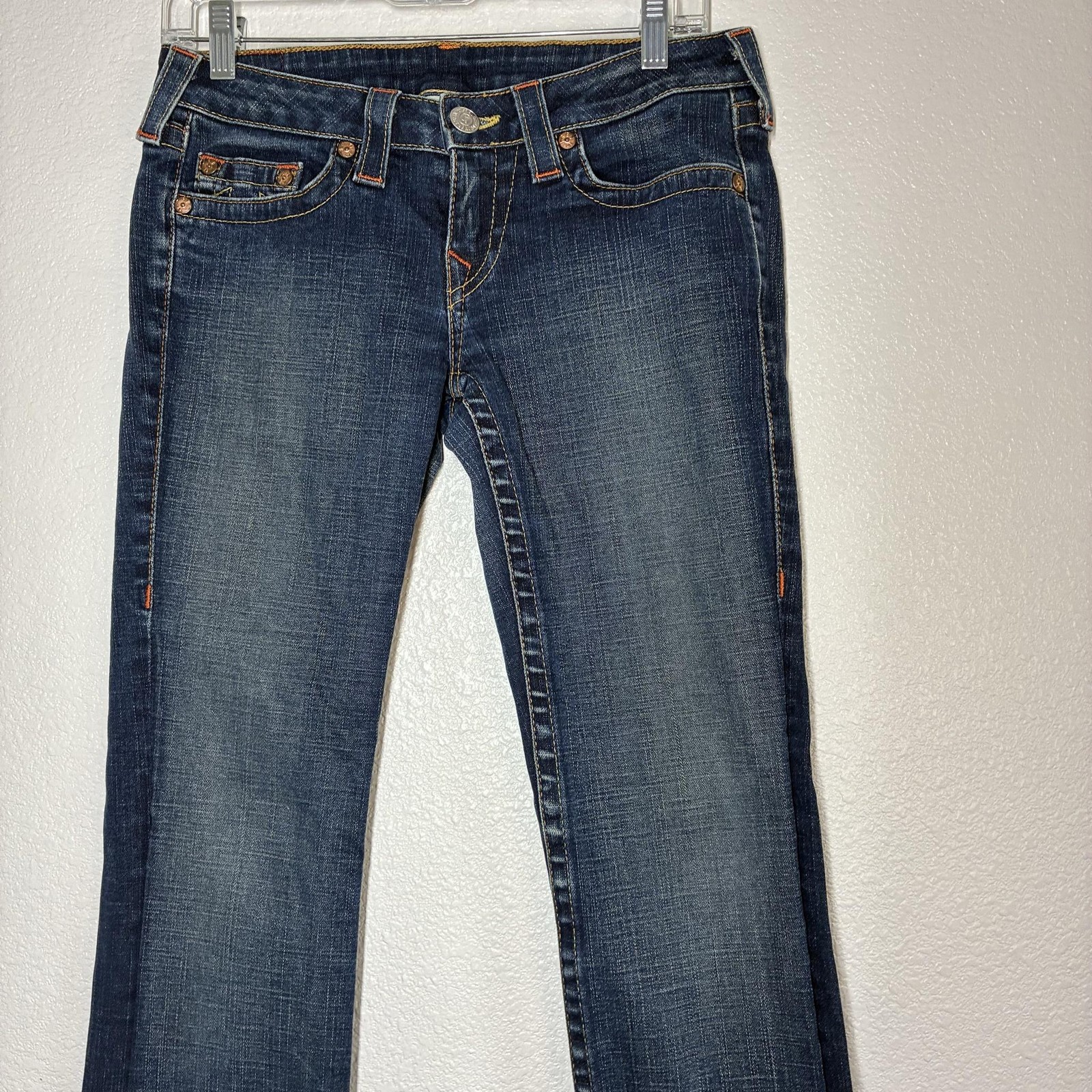 True Religion Johnny Jeans Mens 30×32 Blue Slim Straight Stretch Denim