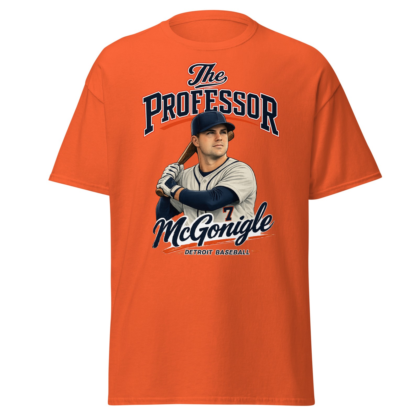 Kevin McGonigle Shirt #7 The Professor Detroit Baseball Rookie T Shirt Tigers