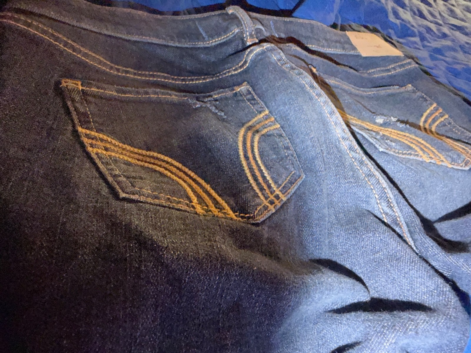 Hollister Skinny Jeans, #3E0934 Blue Denim Wash Button Fly Size 28×32