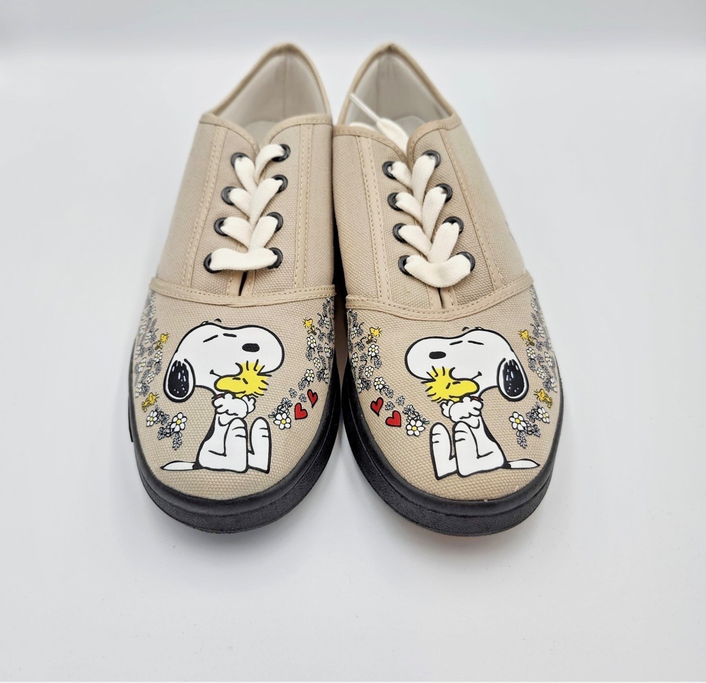 Bradford Exchange Peanuts Snoopy Woodstock Sneakers Shoes ~ Size 7.5 Women