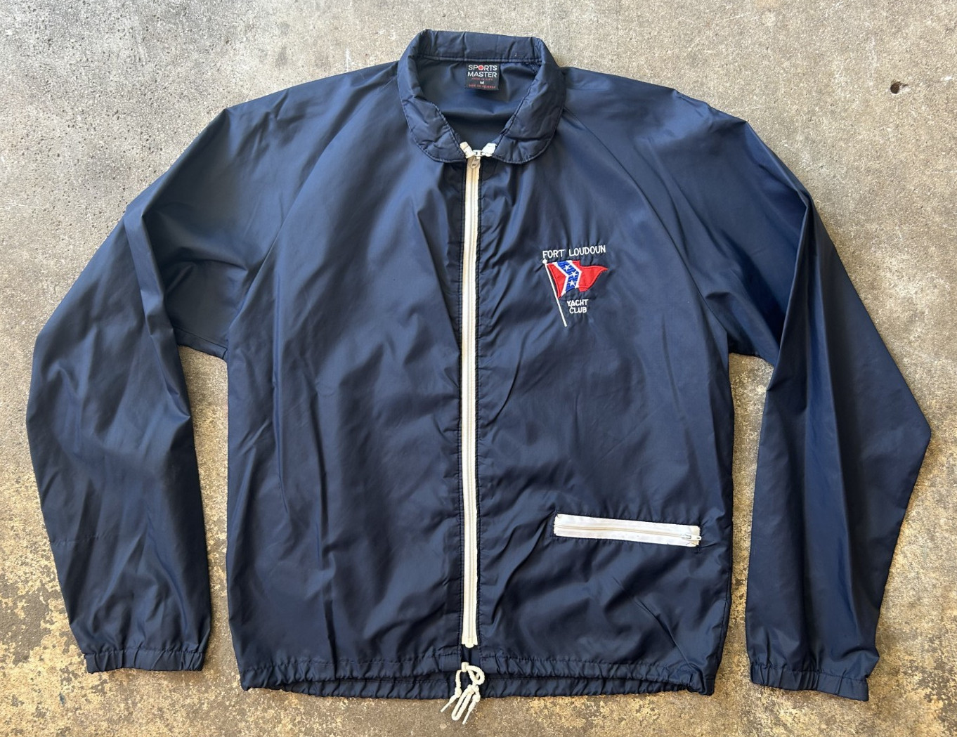 VTG Sports Master Jacket Navy Blue Fort Loudon Yacht Club TN Windbreaker Men’s M