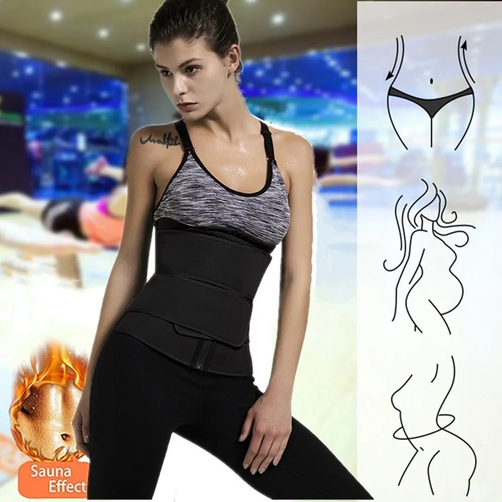 1pc Waist Trainer Slimming Body Shaper Fitness Belt Weight Loss Fat Burning