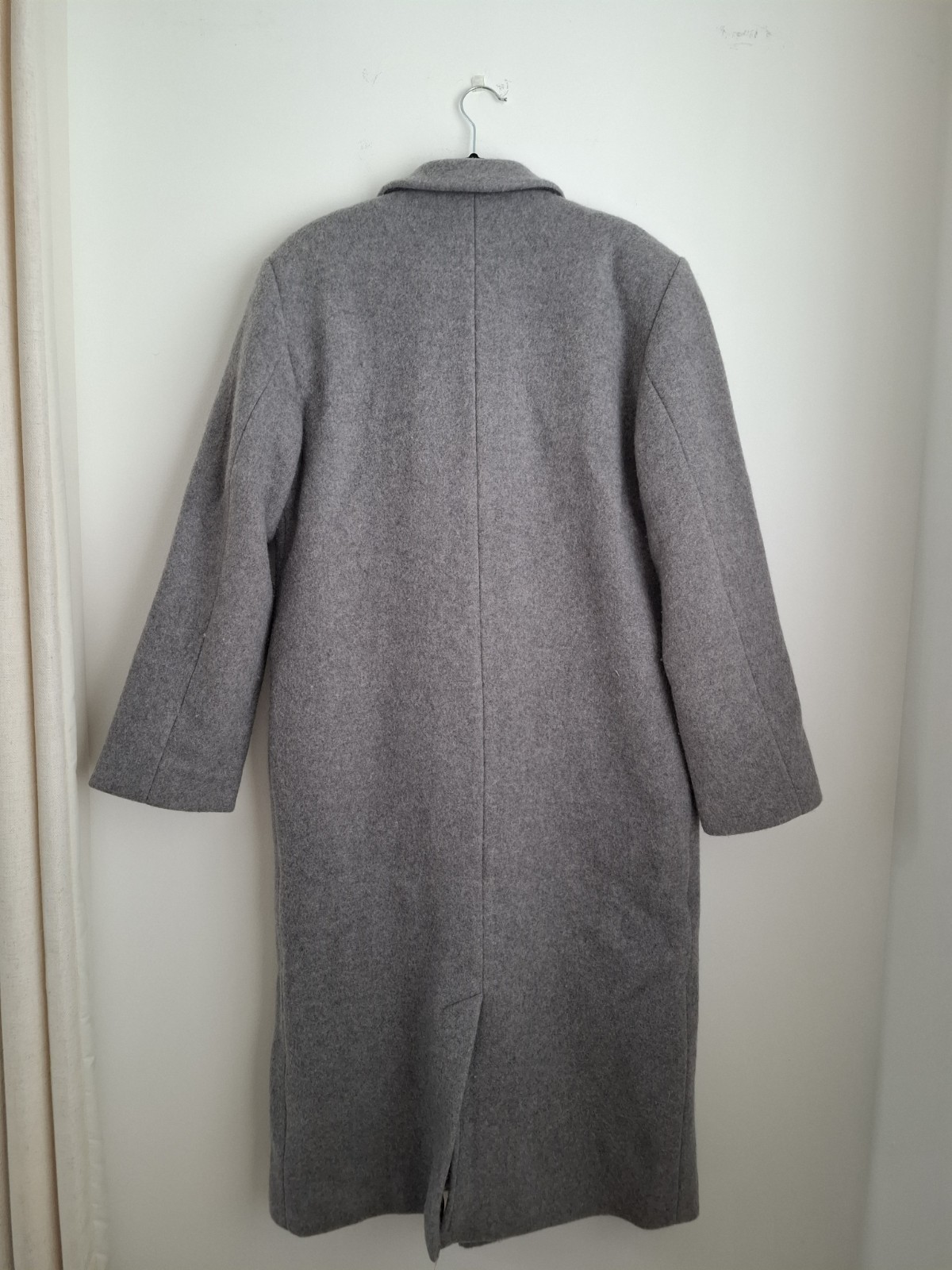 Anine Bing Olly Wool Coat 80% Virgin Wool Double Breasted Size L