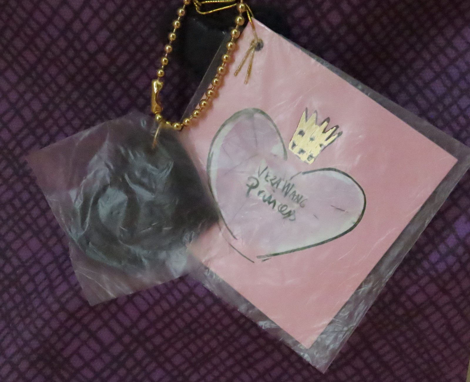 NWT VERA WANG Promo Purple Cloth-Lined Tote Bag 15 x 11 Inches w Coin Purse