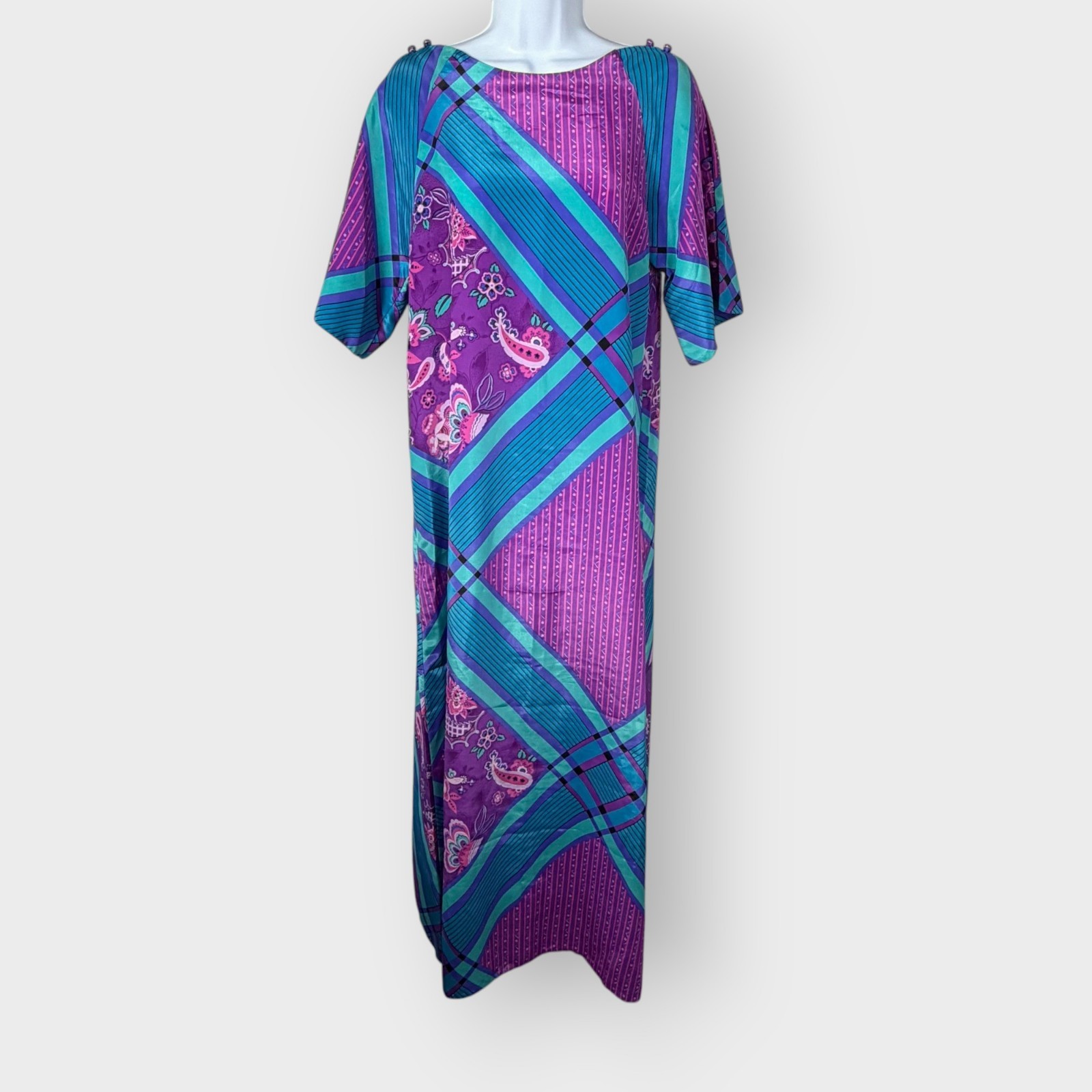 Vintage Malihini Hawaii MuuMuu Dress | Resort Tropical Beachy 70s Hostess