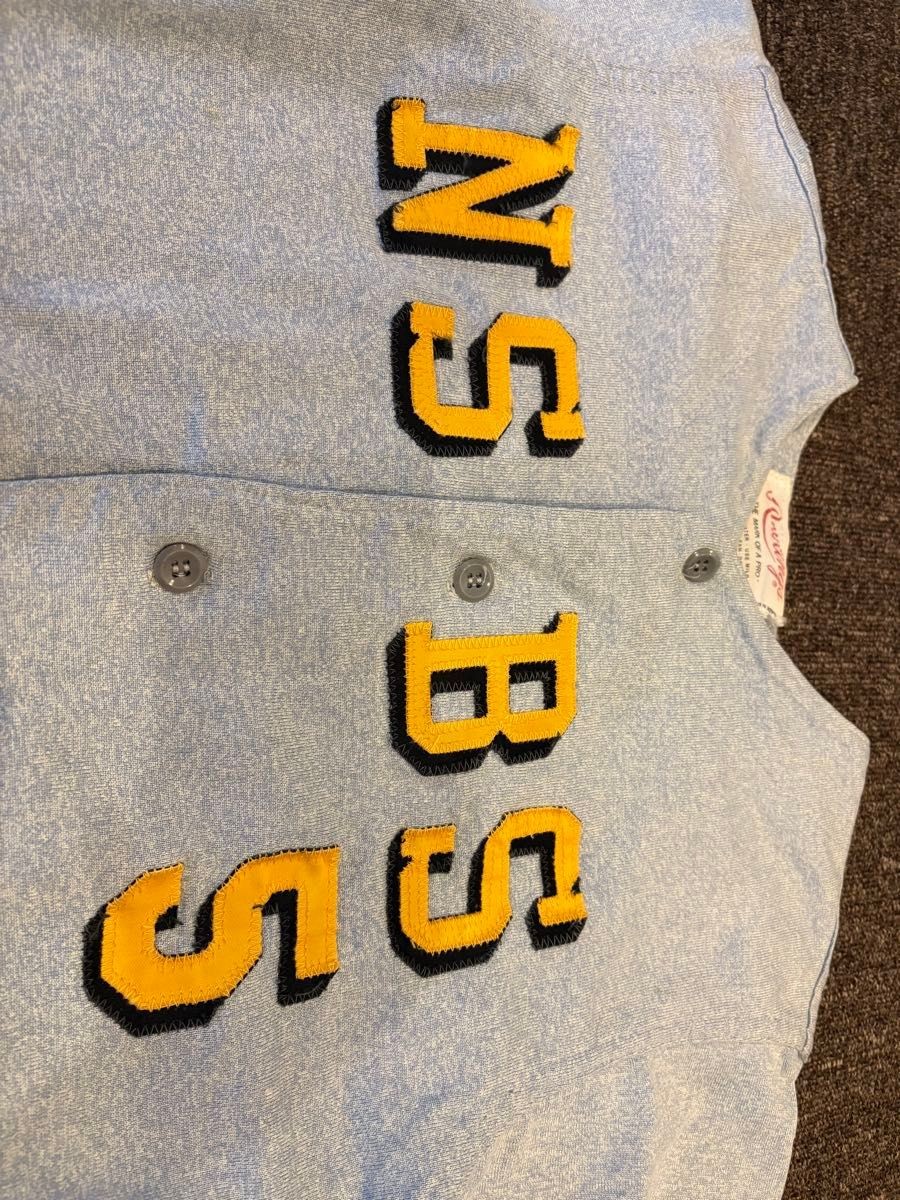 Vintage 80s Rawlings Baseball Shirt Powder Blue USA Made – Size M (Fits like S)