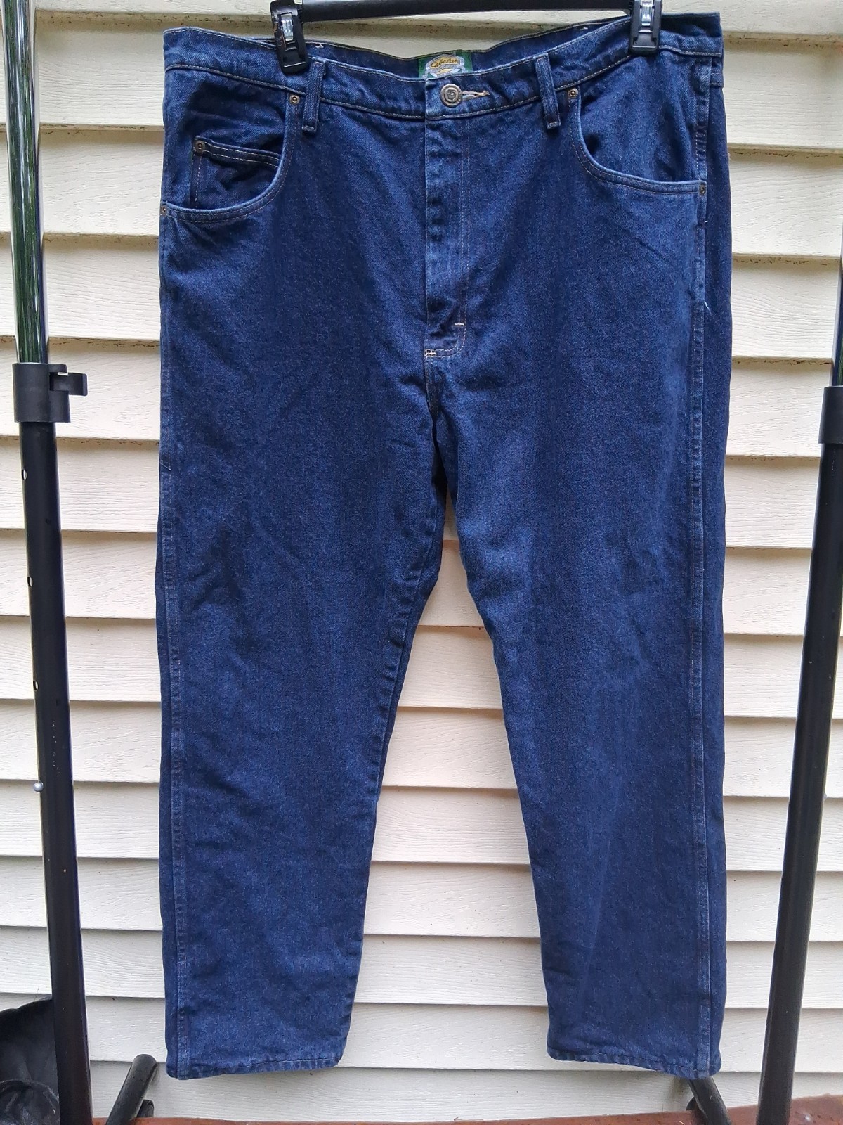 Cabelas Insulated Flannel Lined Blue Jeans Men’s Size 40 x 30 100% Cotton