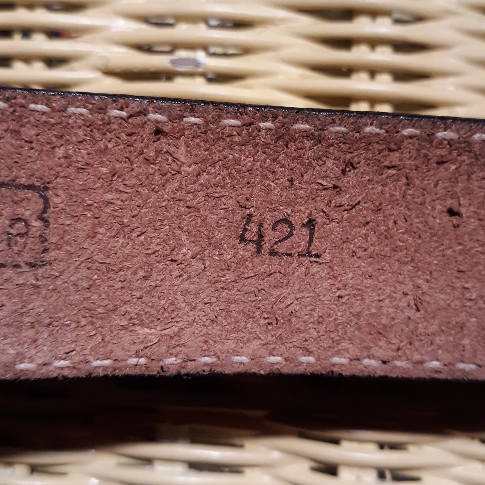 VTG DunDee Tooled Leather Zip $$ Belt 80sRainTree Buckle Eagle “Bare Arms”Sz 38