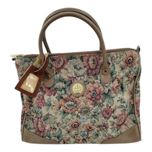 COMPASS Floral Travel Overnight Bag Makeup Case Set with Luggage Tag