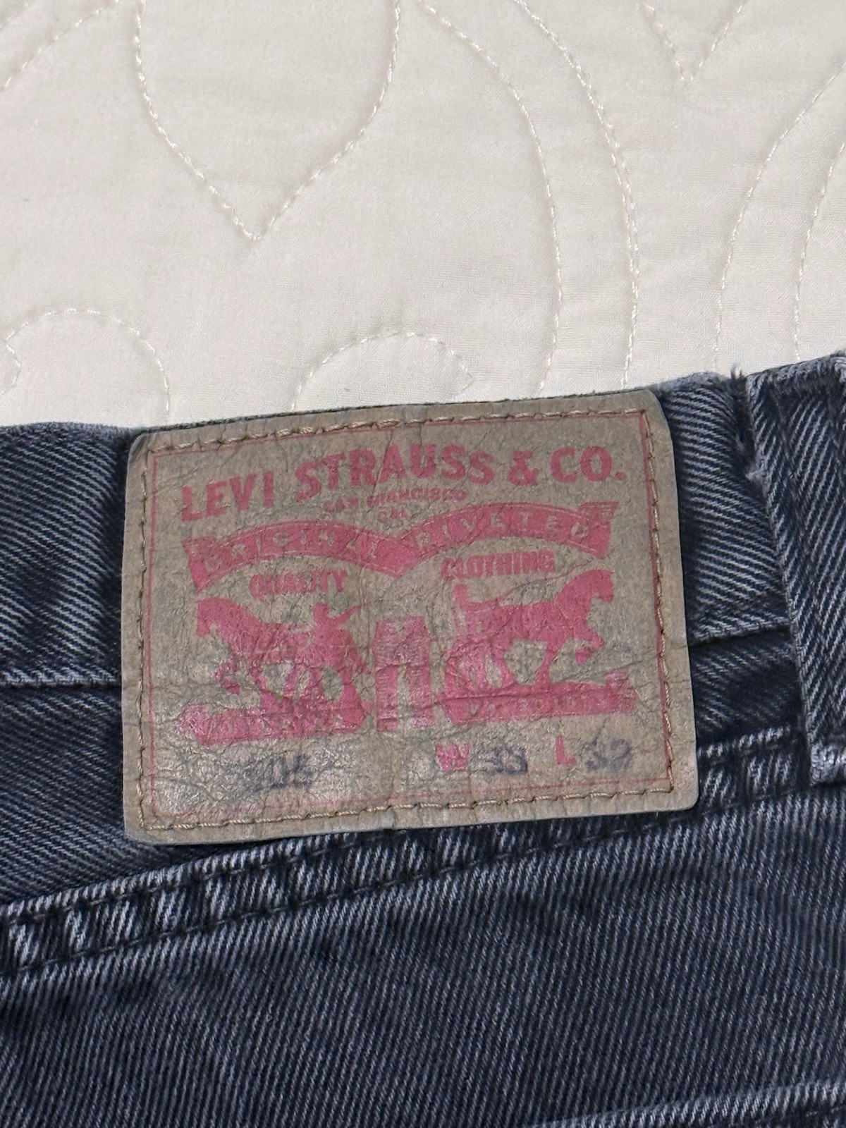 Levi’s 505 Men’s Jeans Black Regular Fit Straight Leg Denim Size W32 L29 *READ