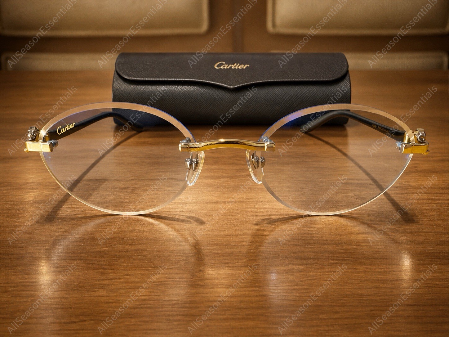 *** NEW *** Authentic Cartier Silver Panthère Classic 58MM Oval Sunglasses