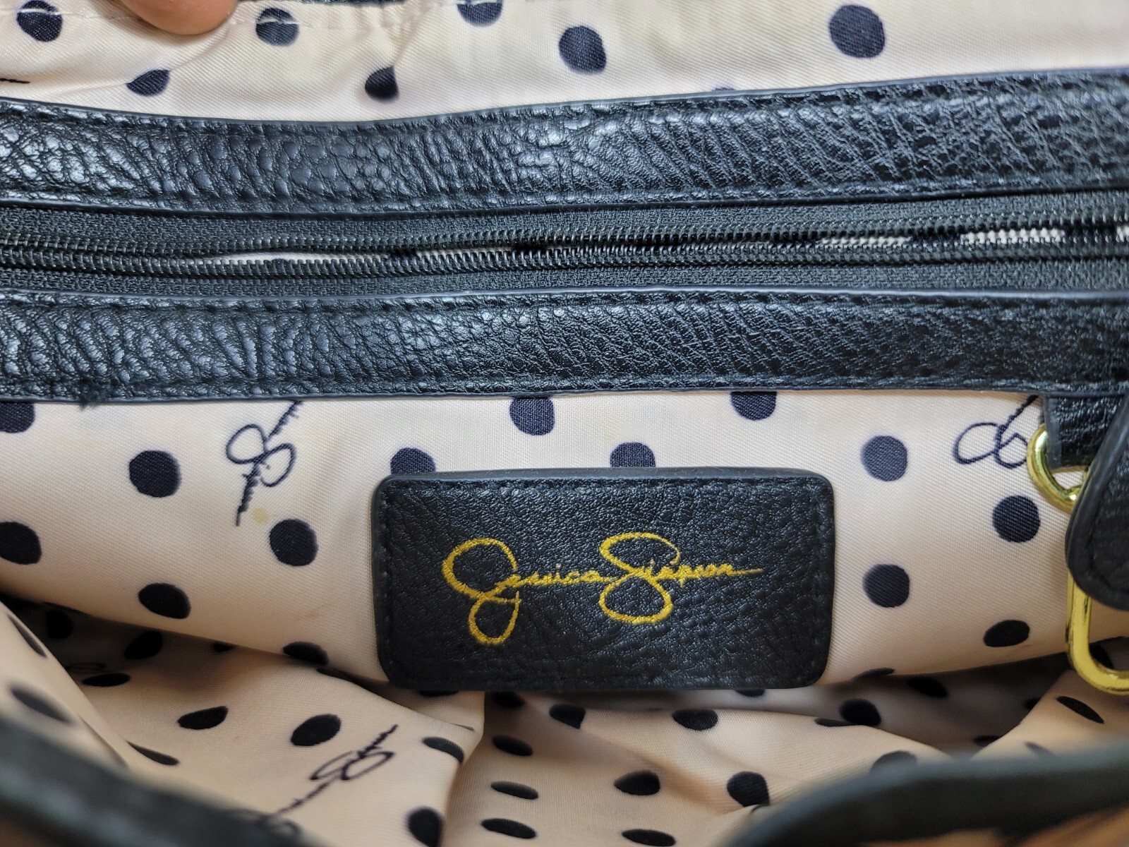 Jessica Simpson Black Crossbody Bag Purse JS6942 100% Polyurethane
