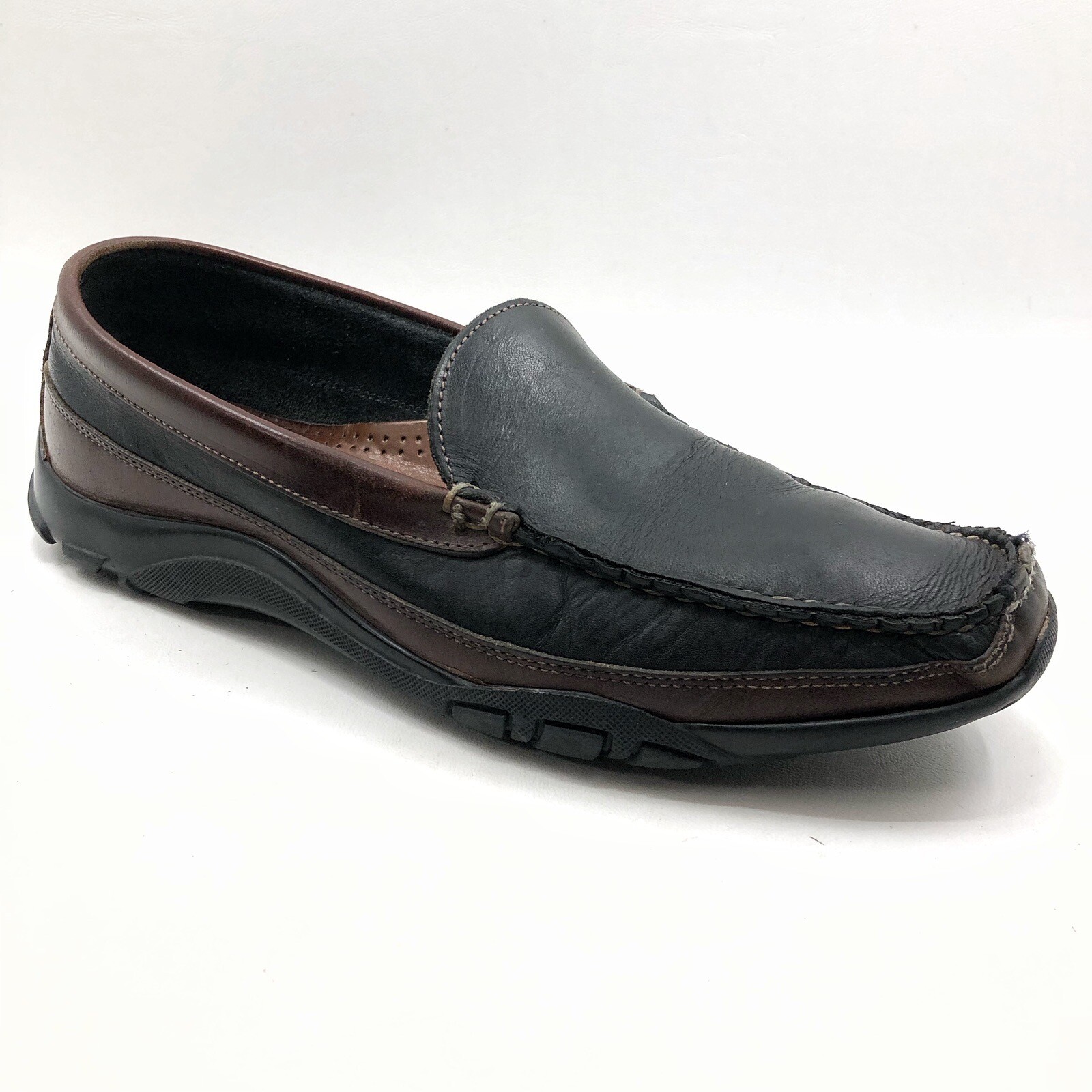 Allen Edmonds Boulder Driving Moccasin Mens Sz 10 D Black Brown Leather Loafer