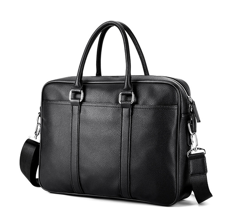 New Fashion Men Business Briefcase Soft Leather Handbag Laptop Shoulder Bag AU