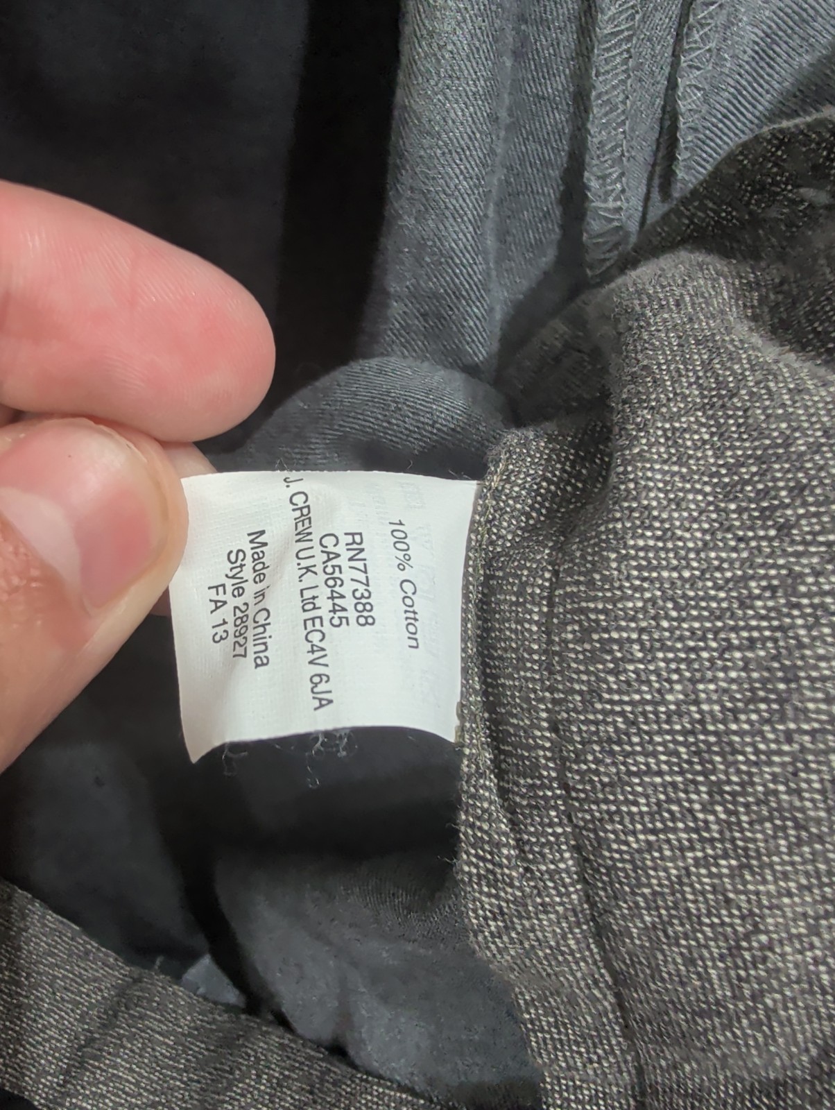J Crew Bowery Classic Flat Front Mens 31×32 Gray Trousers Chino NEW