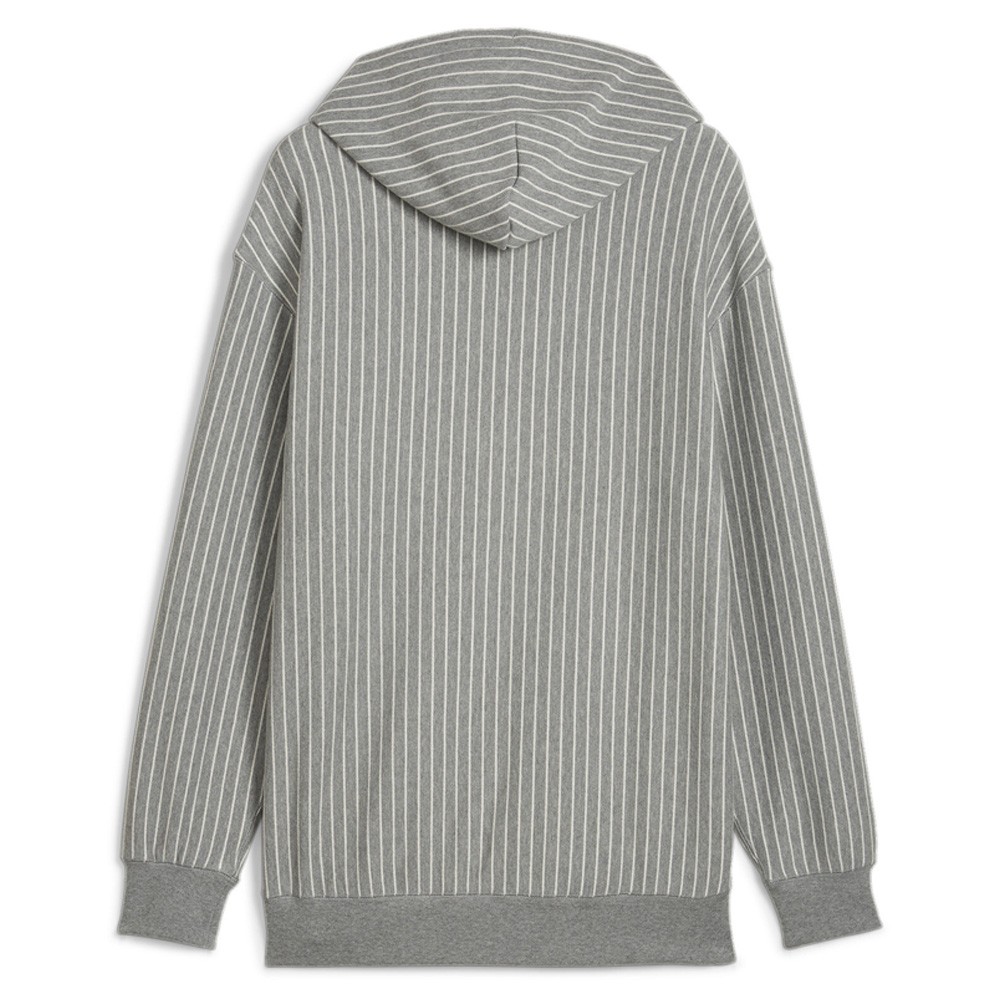 PUMA Nanamica Quarter Zip Striped Hoodie Mens Grey Casual Athletic Outerwear 539
