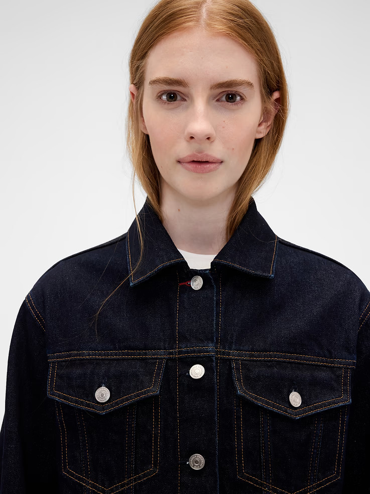 NEW – GAP – Gap Victoria Beckham Relaxed Crop Denim Jacket – Sale
