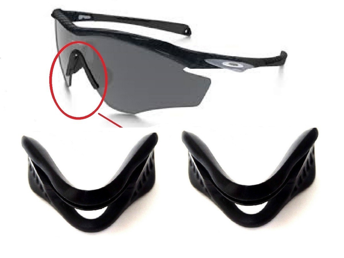 2 Pcs Galaxy Nose Pads Pieces Rubber Kits For Oakley M2 Frame Sunglasses Black