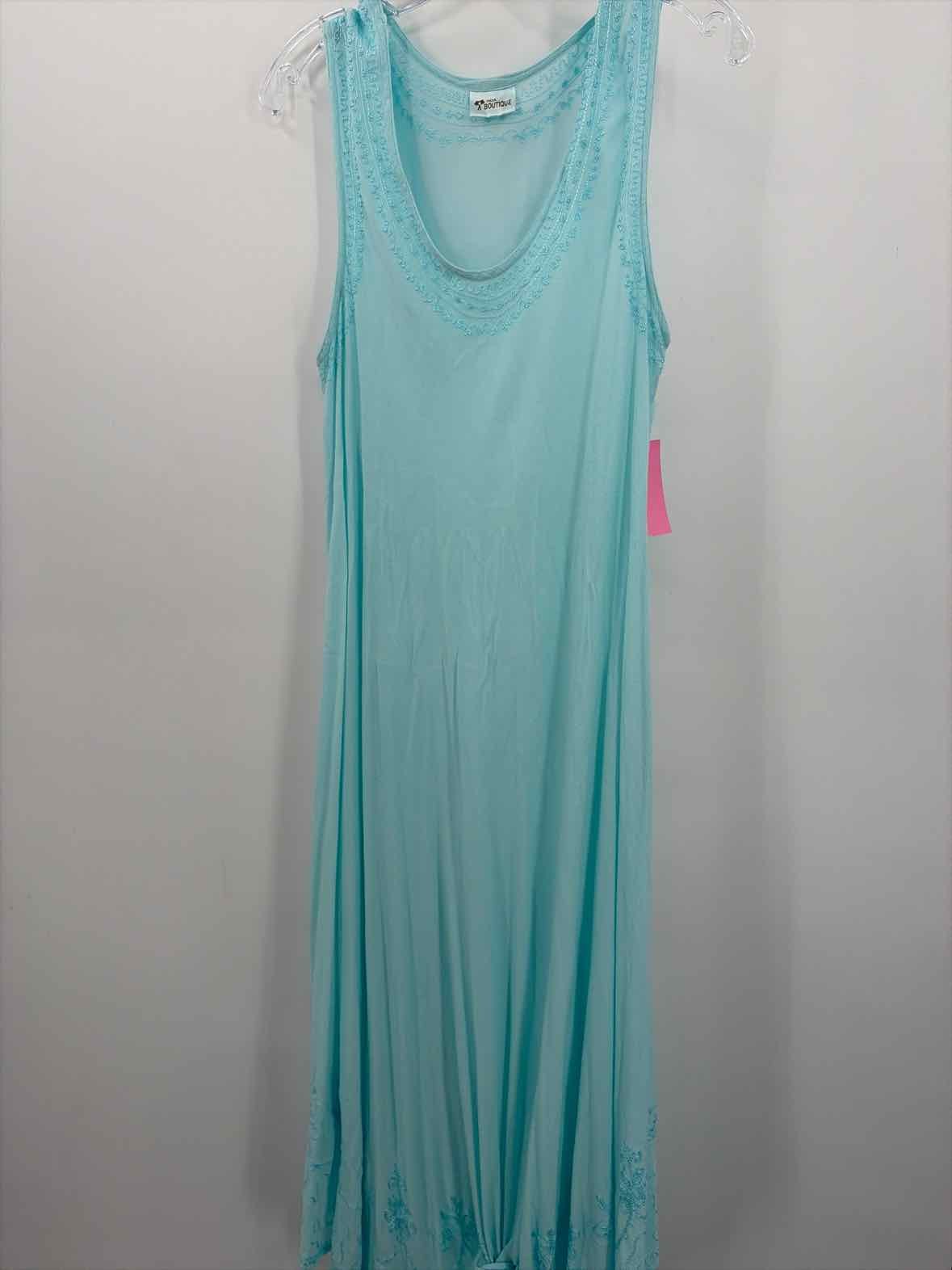 Pre-Owned India Boutique Blue Size One Size Maxi Sleeveless Dress