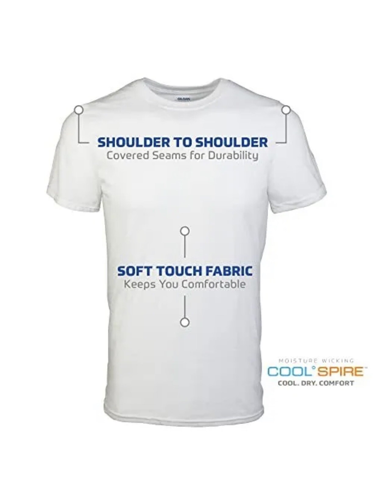 Men’s Crew T-Shirts, Multipack, Style G1100, White (6-Pack), Small