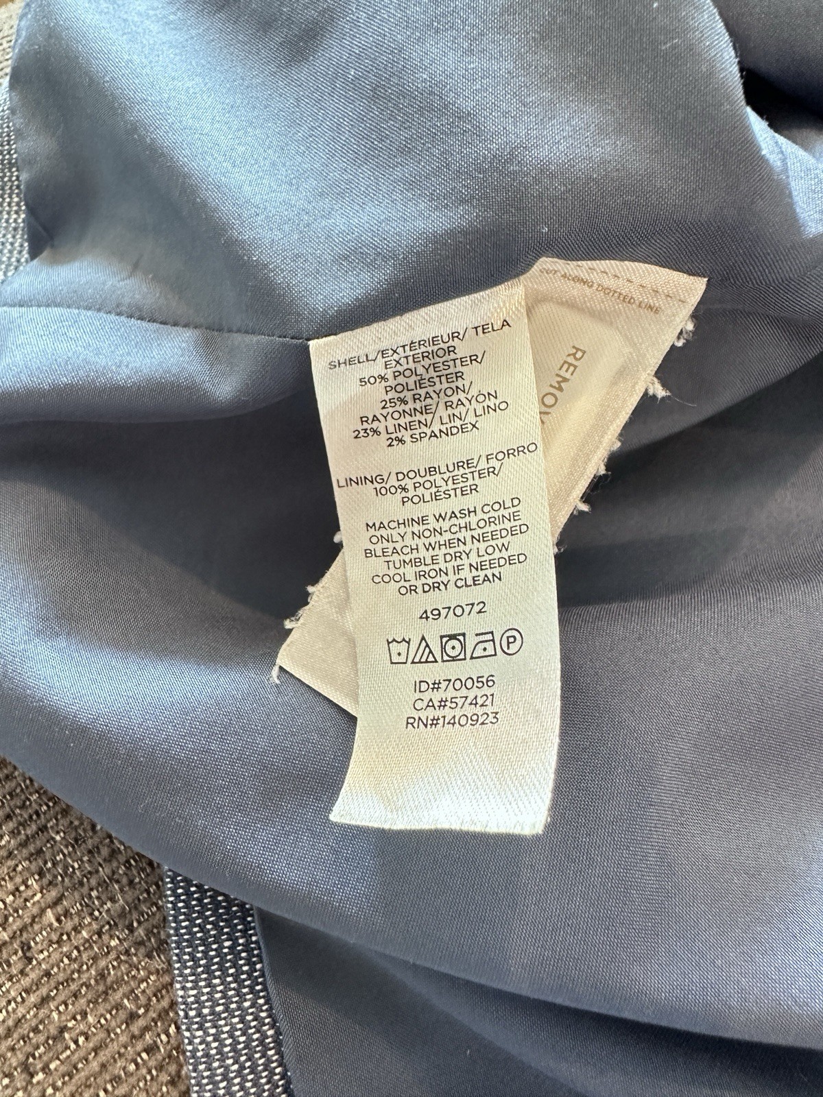 LOFT Linen Blend Classic Tailored Single Button Blazer Jacket 2
