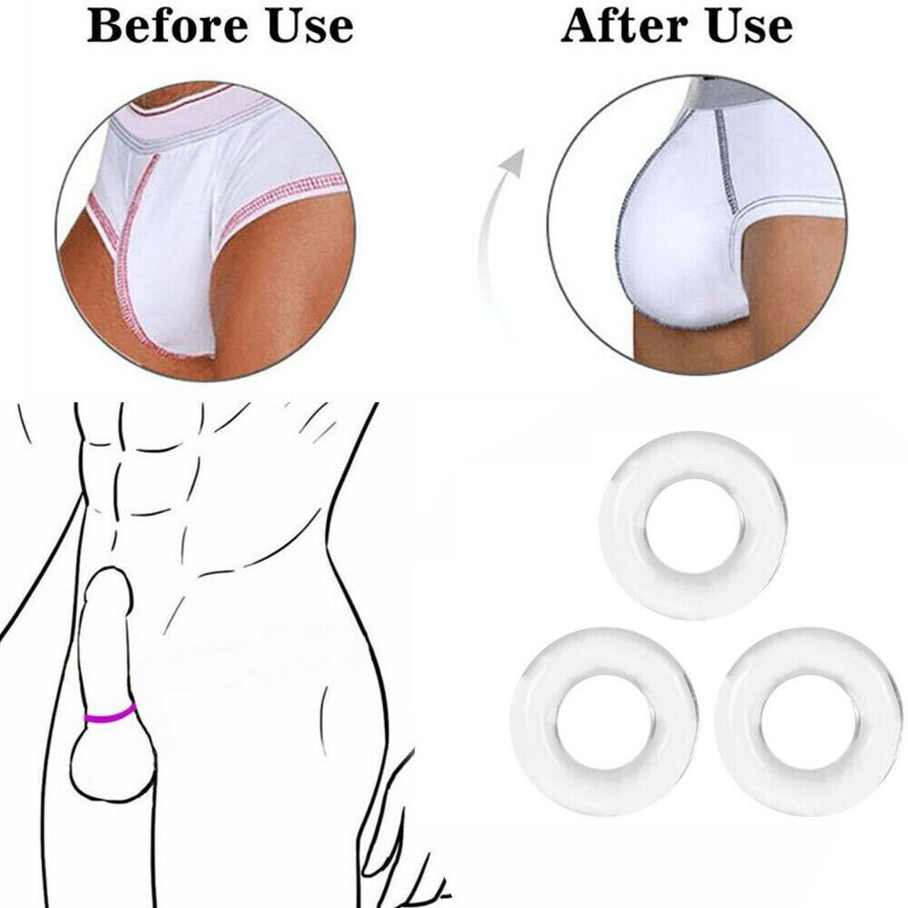 Men’s Sexy Transparent High Elastic Soft Thong C-Strap Ring Circle Underwear US~