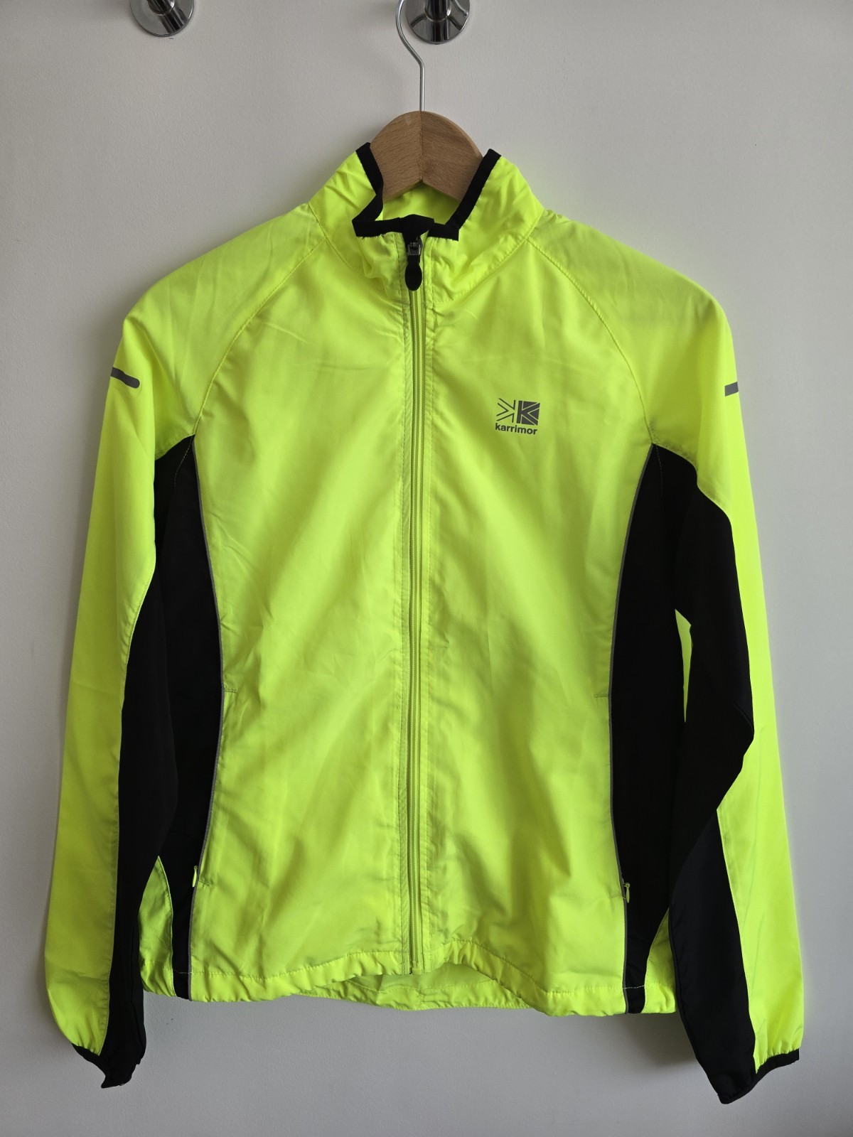 Karrimor Women’s Running Jacket UK 10, Yellow/Black, High Visibility, Full Zip
