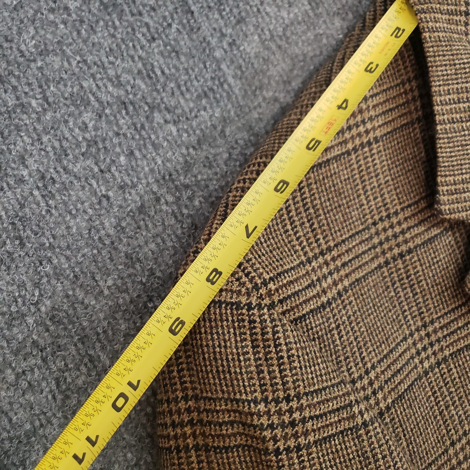 gianfranco italy collection hounds tooth blazer mens 44 r 100% lambs wool brown