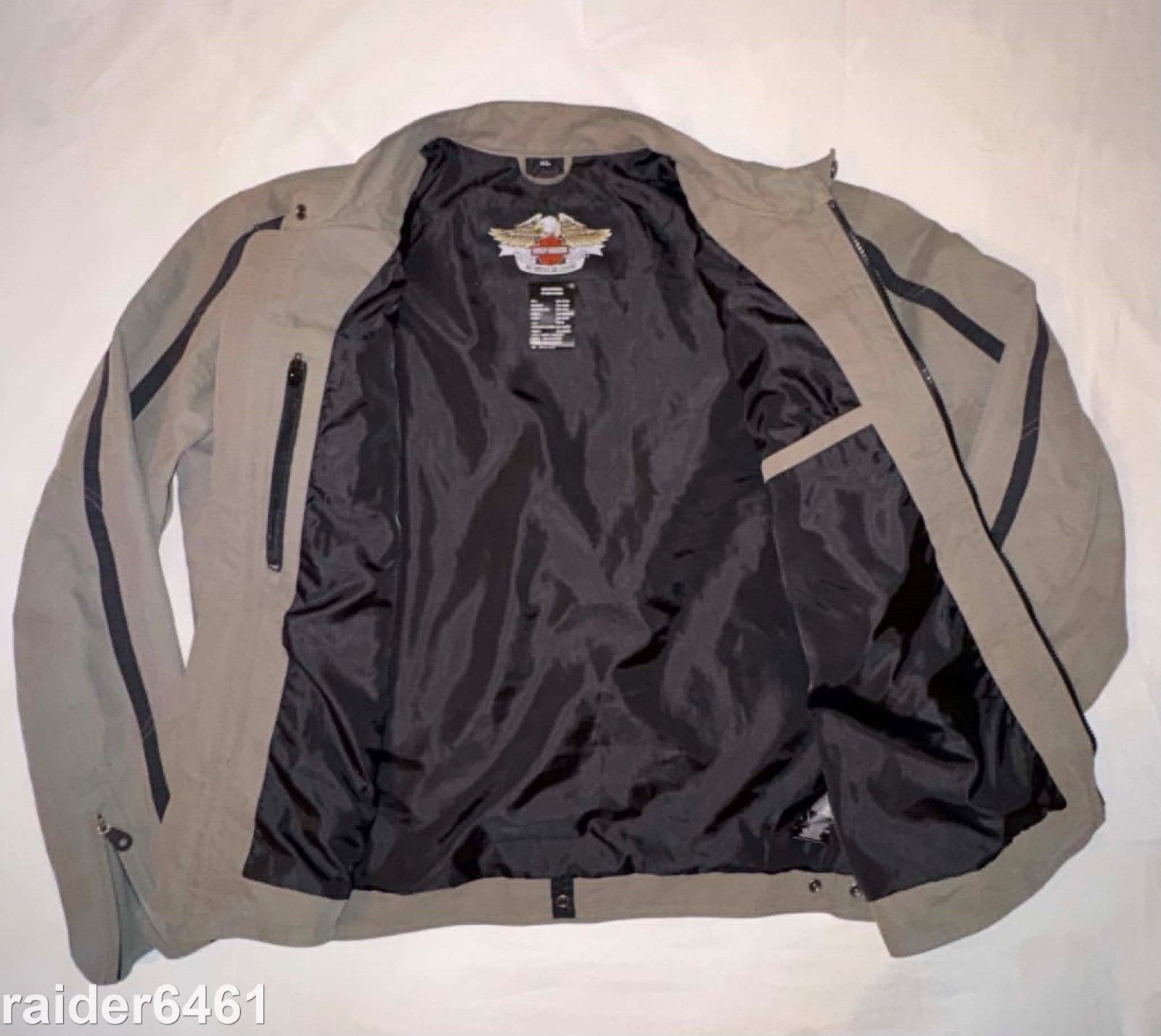Harley-Davidson Men’s Jacket Khaki Green Cotton Full Zip XL H-DMC 971531-10VM