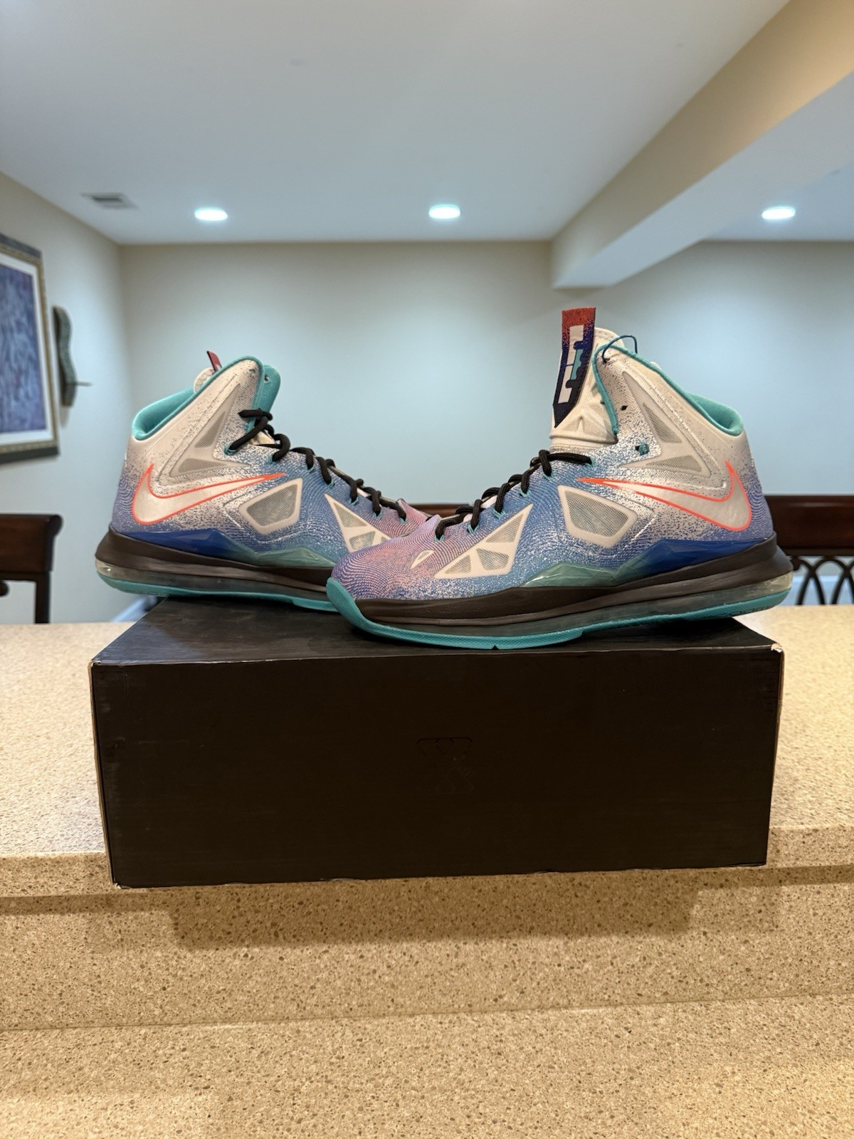 Nike LeBron Men’s Sneakers Grey-Pure Platinum, Size 10