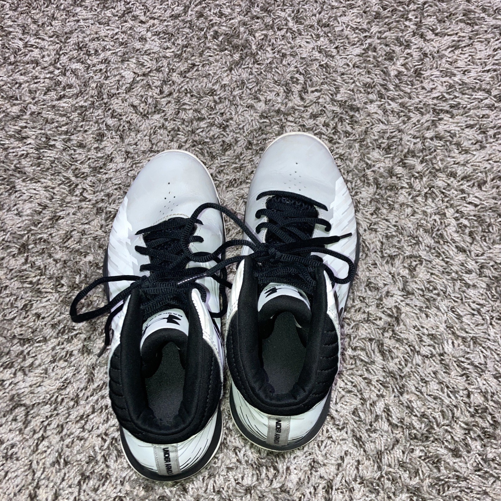 Under Armour Women’s 8.5 Jet Mid Basketball Sneakers White Lace Up 1259035 [S6]