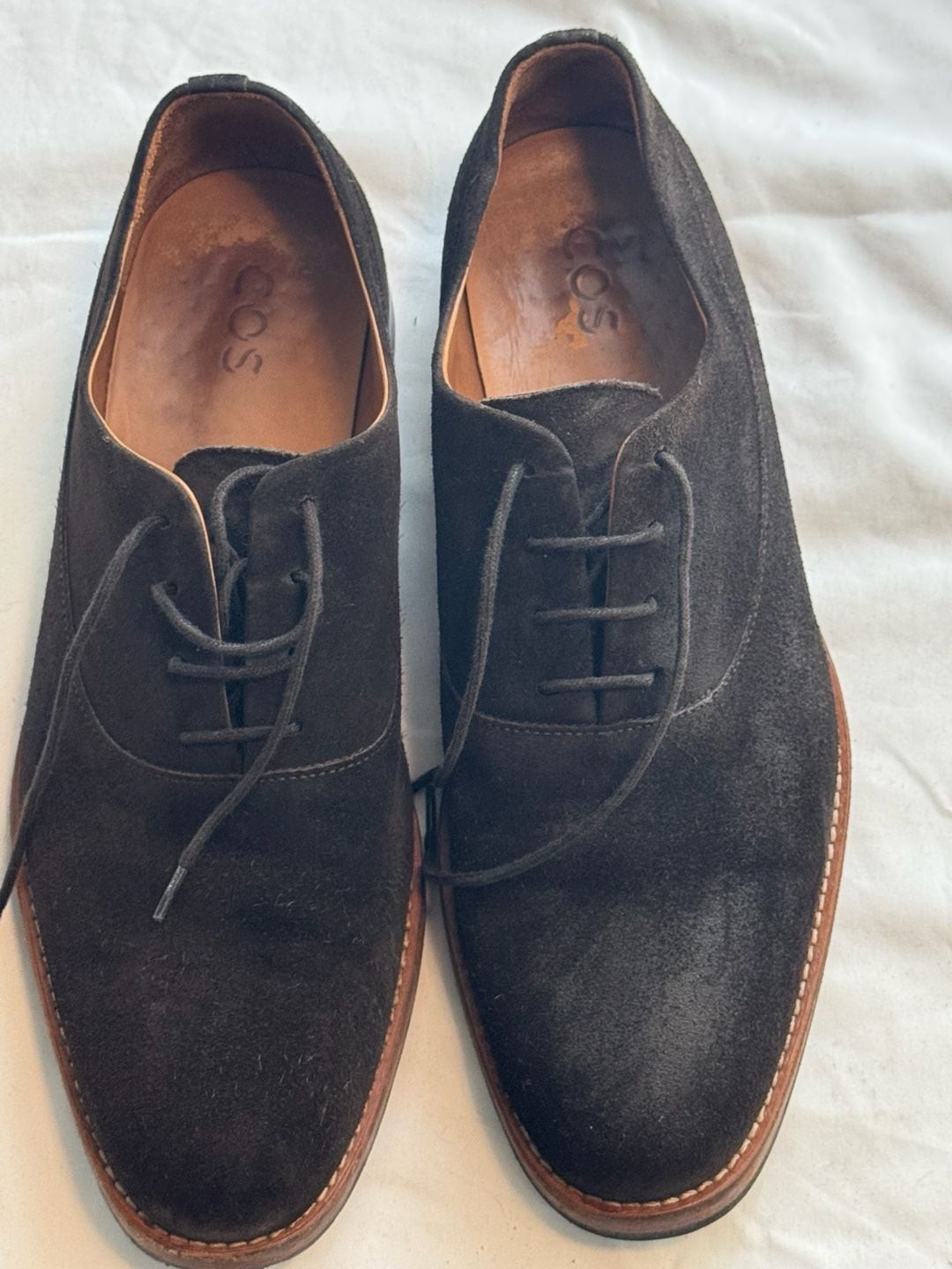 COS Men’s Dark Brown Suede Oxford Shoes