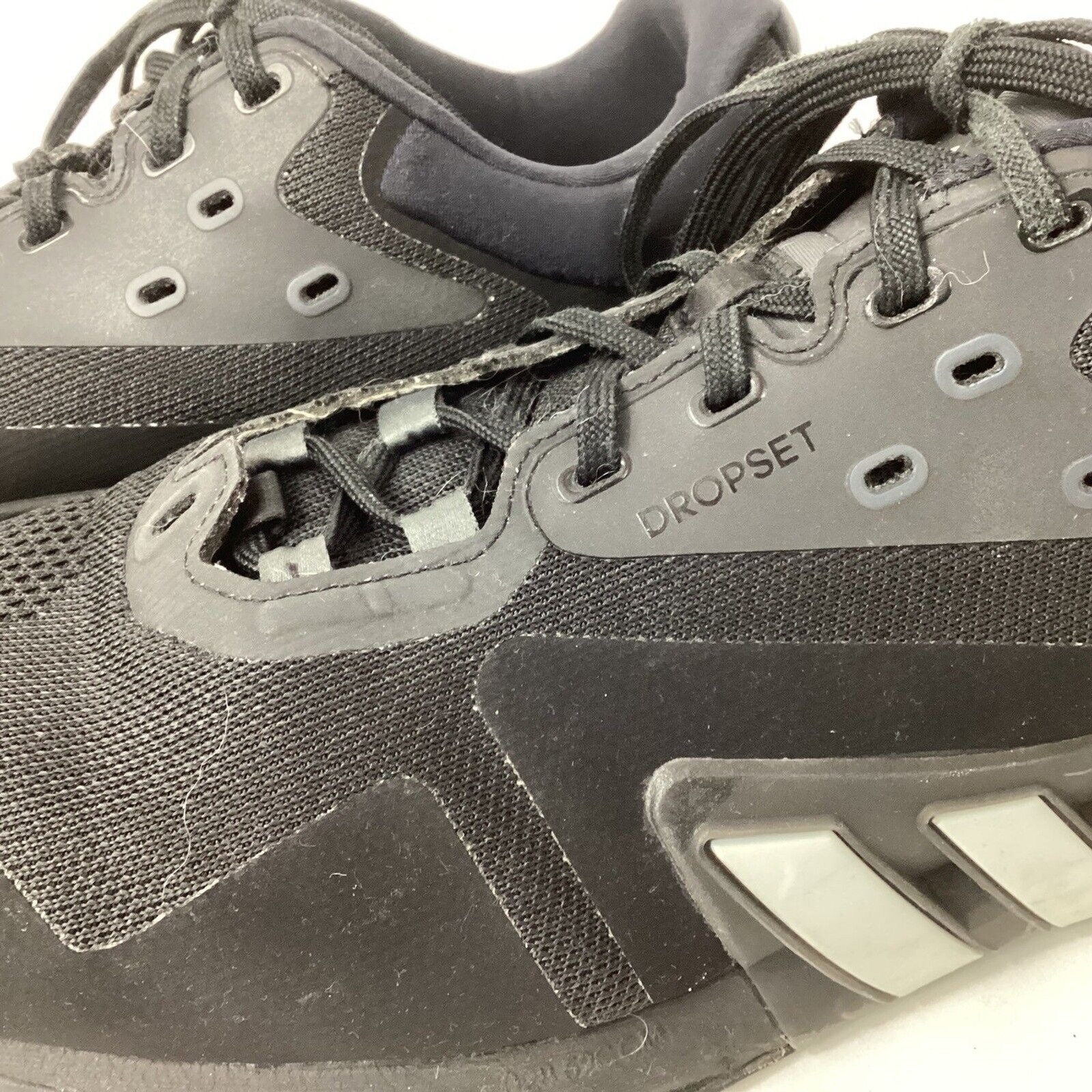 Adidas Drop Set – Men’s Sz 12.5 – Black & White Sneakers – GW3905 – New Insoles