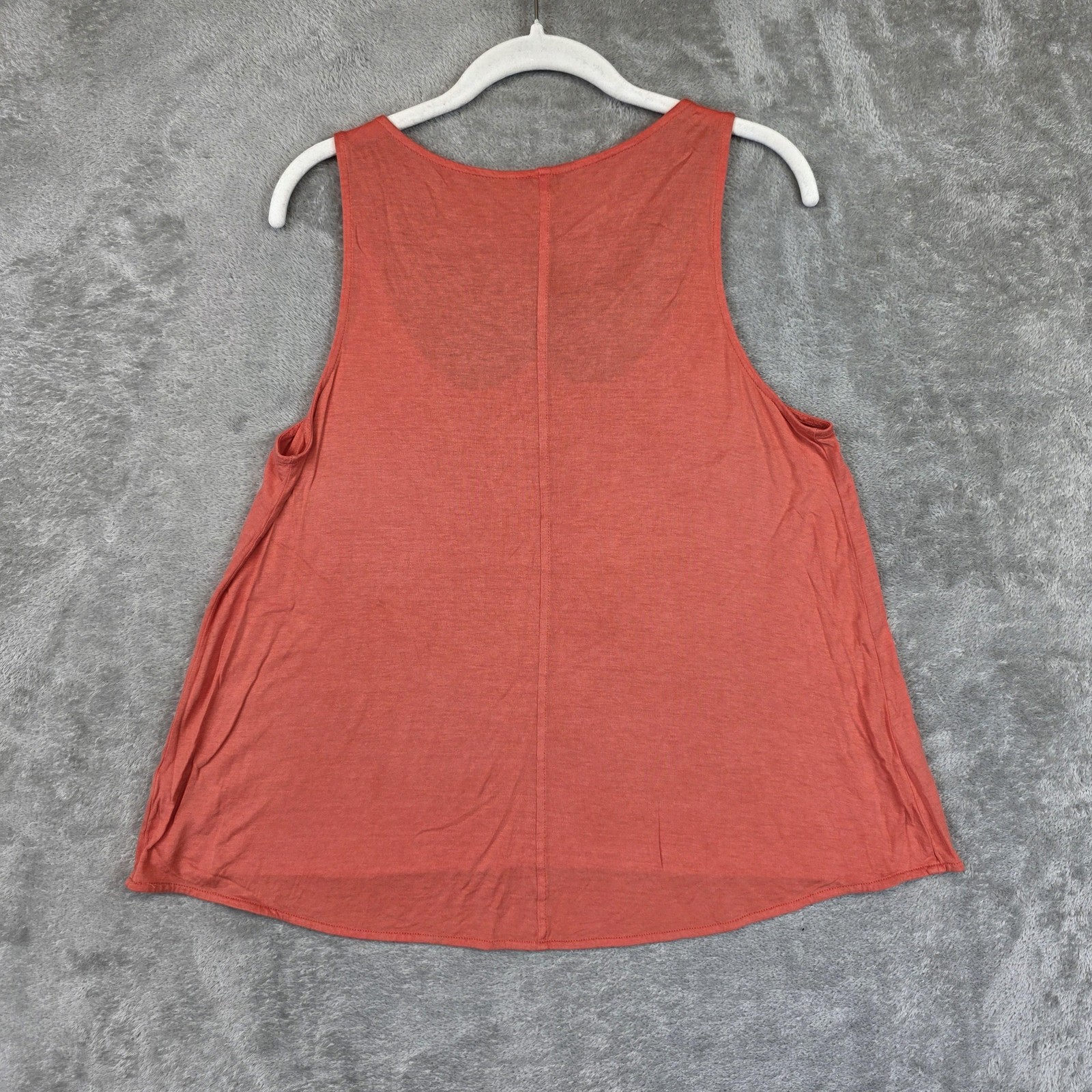 LeifNotes Tank Top Womens XS Red Embellished Scoop Neck Jersey Hi Low Hem