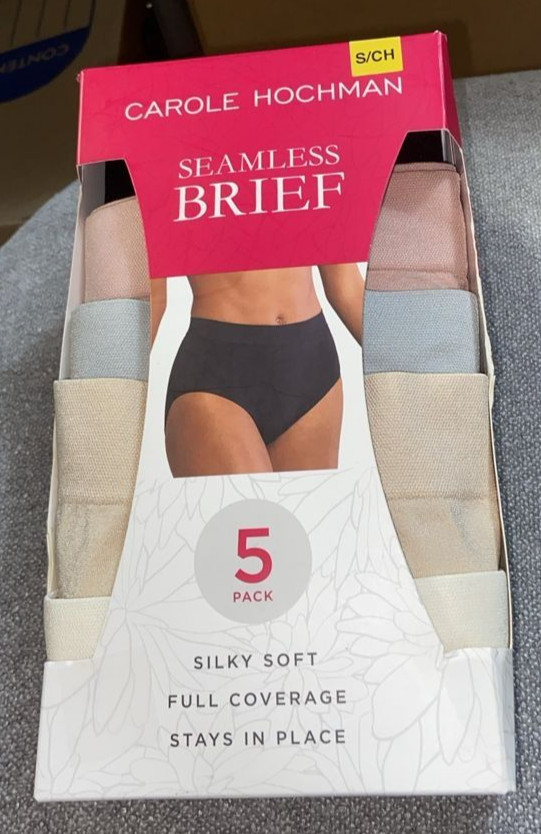 Carole Hochman 5Pack Women’s S Seamless Briefs Silky Soft Full Coverage (E17/13)