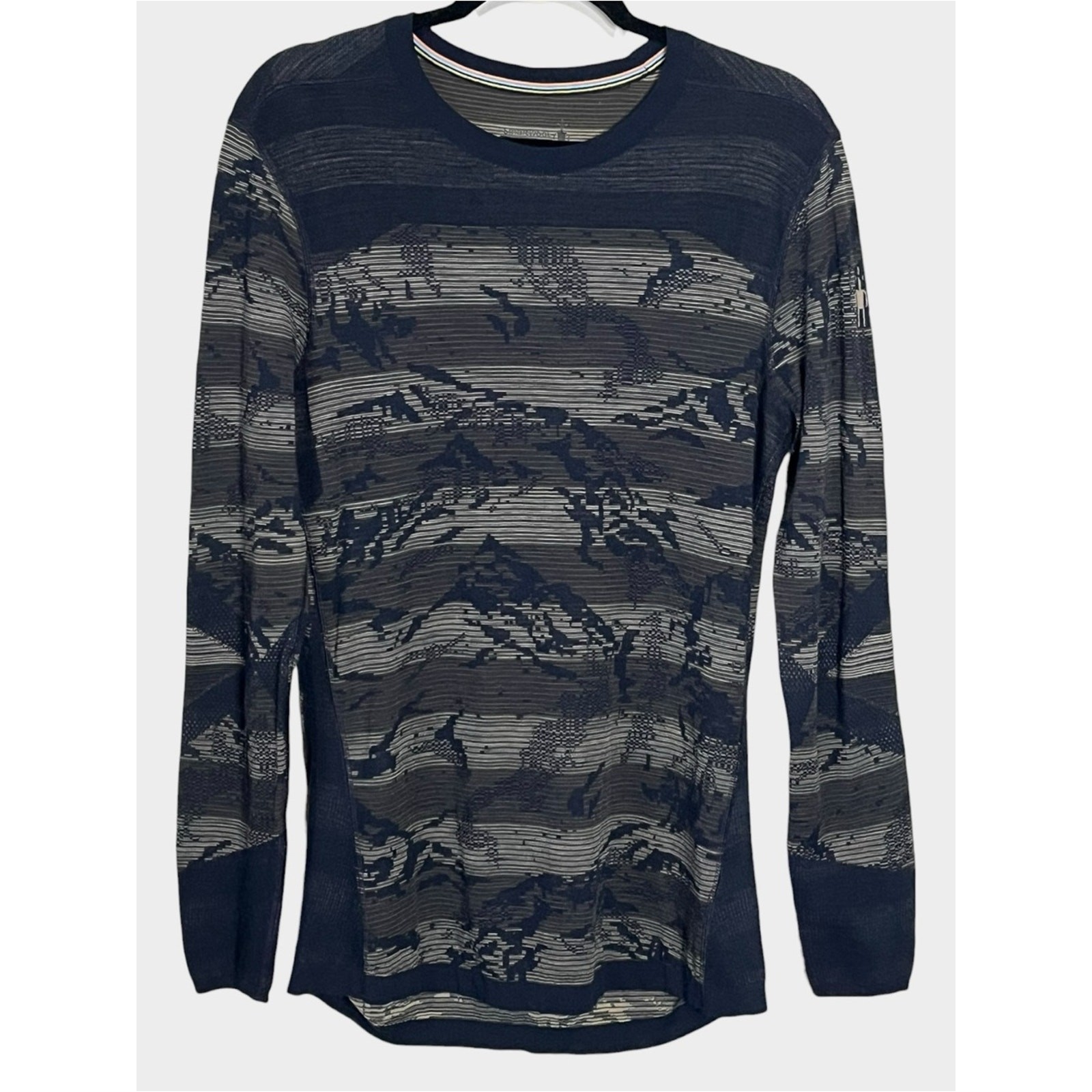 SMARTWOOL Intraknit 200 Merino Base Layer Crew Deep Navy Mountain Size M
