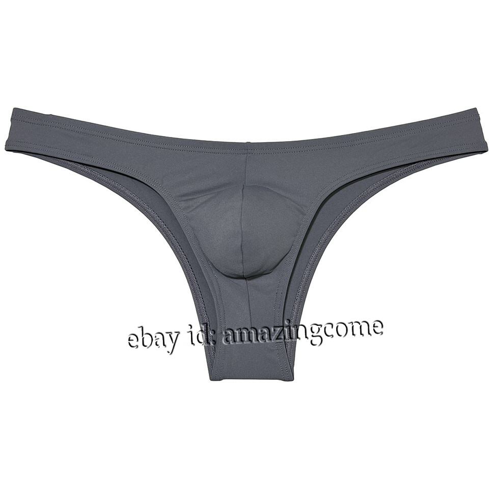 Men Cheeky Briefs Underwear Skin Feel Bikini Briefs Low-rise 1/2 Hip Booty Pants